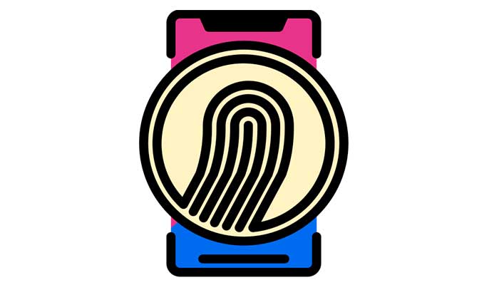 Mobile fingerprint button
