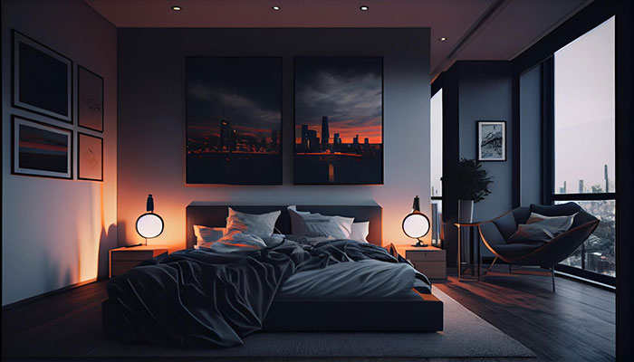 Neon bedroom wall decor