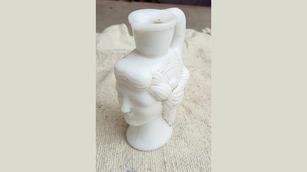 English Lady Faced Avon Glass