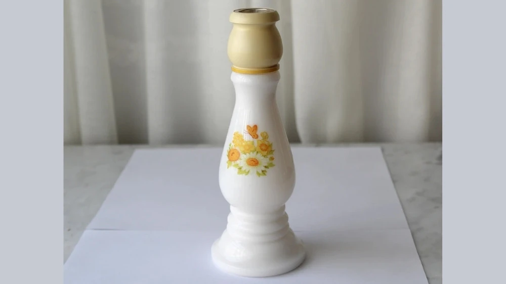 Vintage Avon Pair of Milky Glass Bottles