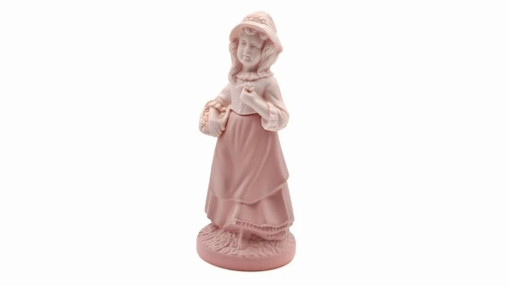 Vintage Porcelain Art Pink Spray Perfume Bottle